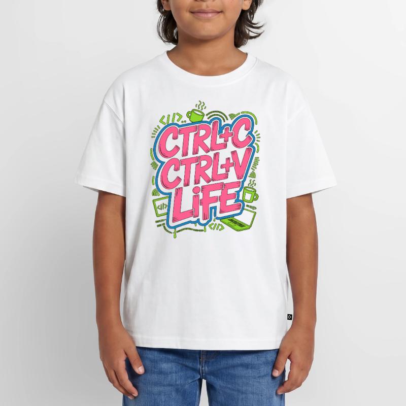 Remote Developer Ctrl+C Ctrl+V Life Web Developer T-shirt Premium oversize ado en coton biologique SPREAD
