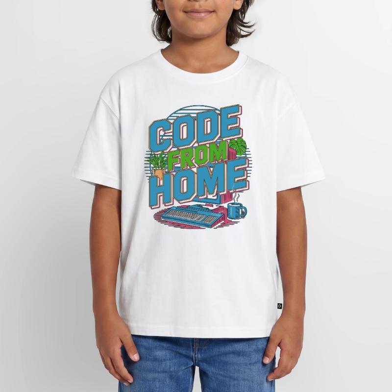 Remote Developer Code From Home Software Developer Oversized Teenager Premium Organic T-Shirt