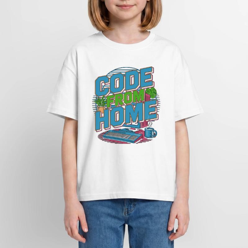 Remote Developer Code From Home Software Developer Oversized Teenager Premium Organic T-Shirt