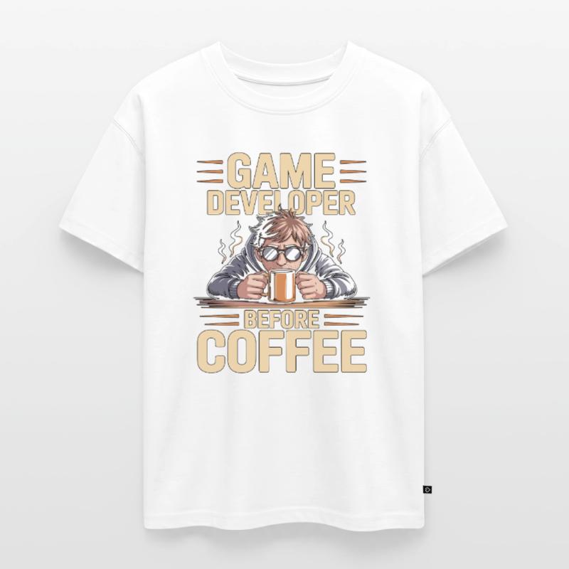 Game Developer Before Web Developer Coffee Lover Oversized Teens' Premium Organic T-Shirt