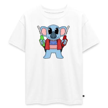 Gas station attendant Koala gas station - Oversized Teens' Premium Organic T-Shirt - white - Front - AI Model Teenager Male dark (155cm)