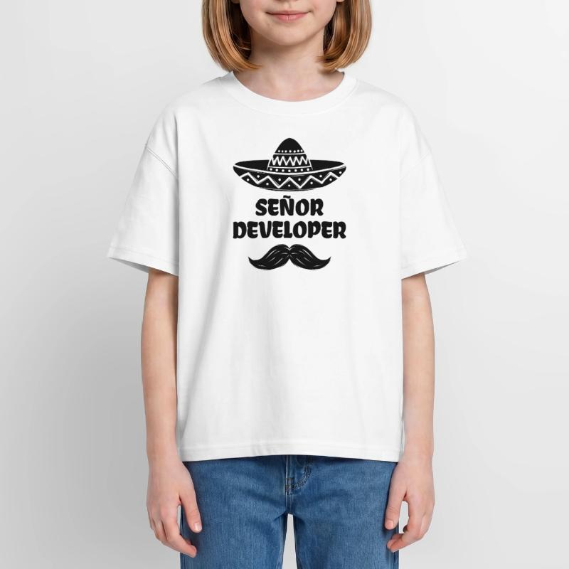 Developer Statement Scripting Dev Computergeek Oversized Teens' Premium Organic T-Shirt