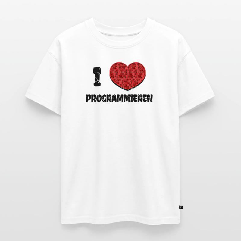 Developer Heart Web Developer Statement Computer Oversized Teens' Premium Organic T-Shirt