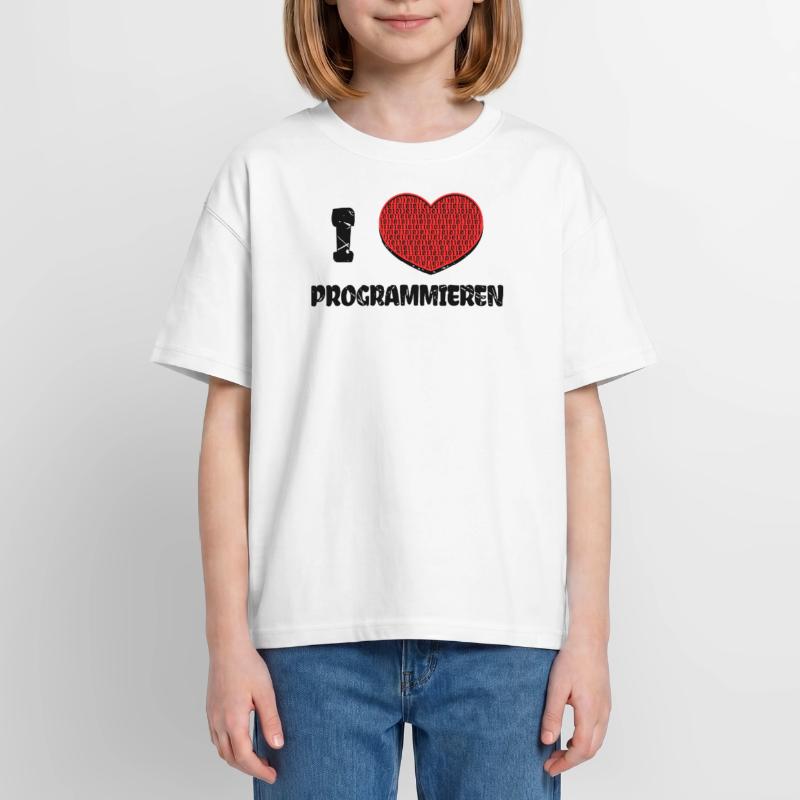 Developer Heart Web Developer Statement Computer Oversized Teens' Premium Organic T-Shirt