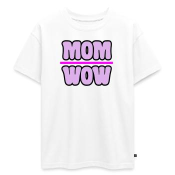 mom - Oversized Teens' Premium Organic T-Shirt - white - Front - AI Model Teenager Male dark (155cm)