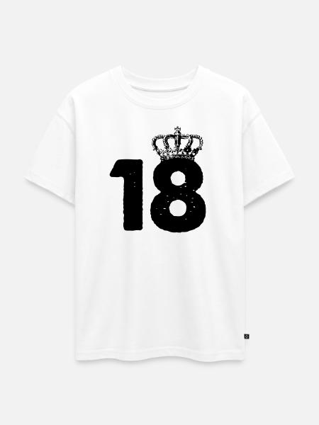 18 Krone - Oversized Teenager Premium Organic T-Shirt - Weiß