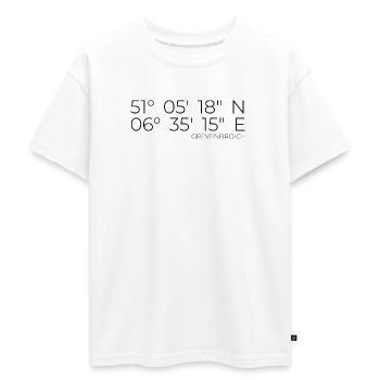 Coordonnées Grevenbroich - T-shirt Premium oversize ado en coton biologique SPREAD - blanc - Devant - AI Model Teenager Male dark (155cm)