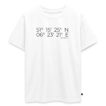Coordonnées Viersen - T-shirt Premium oversize ado en coton biologique SPREAD - blanc - Devant - AI Model Teenager Male dark (155cm)