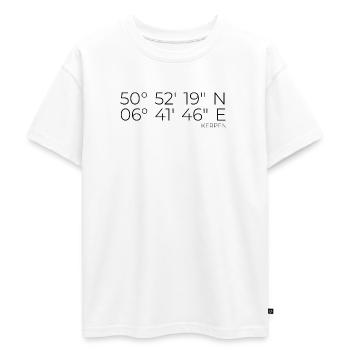 Coordonnées Kerpen - T-shirt Premium oversize ado en coton biologique SPREAD - blanc - Devant - AI Model Teenager Male dark (155cm)