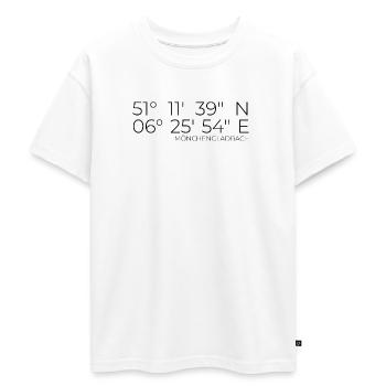 coordonnées Mönchengladbach - T-shirt Premium oversize ado en coton biologique SPREAD - blanc - Devant - AI Model Teenager Male dark (155cm)