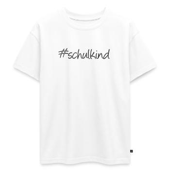 Hashtag Schulkind - Oversized Teenager Premium Organic T-Shirt - Weiß - Vorne - AI Model Teenager Male dark (155cm)