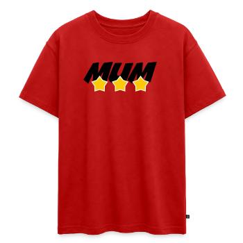 Best Mom - Mother's Day - Oversized Teens' Premium Organic T-Shirt - red - Front - AI Model Teenager Male dark (155cm)