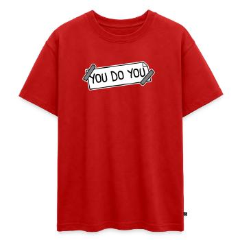 You Do You Funny Self-Confidence Freedom Logo - Oversized Teens' Premium Organic T-Shirt - red - Front - AI Model Teenager Male dark (155cm)