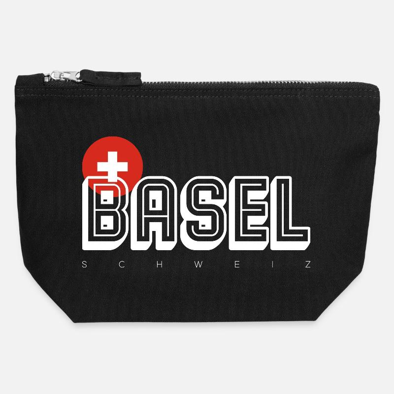 Basel - Canvas Zip Pouch 12 x 13 cm - black