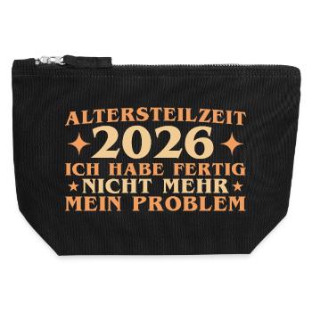 Altersteilzeit 2026 Arbeitskollege Frührente - Canvas Reißverschluss-Täschchen (12 x 13 cm) - Schwarz - Vorne