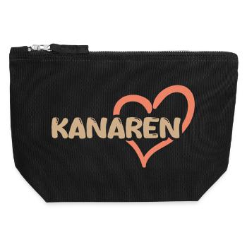 Canaries - Pochette zippée en toile 12 x 13 cm - noir - Devant
