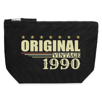 1990 Anniversaire 1990 - Pochette zippée en toile 12 x 13 cm - noir - Devant