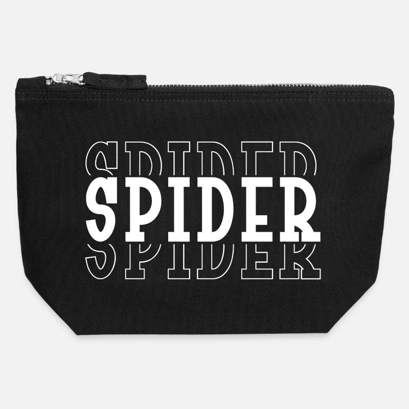 Urban Spider - Canvas Zip Pouch 12 x 13 cm - black