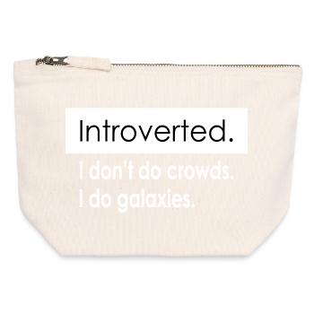 Citations d’introverti - Pochette zippée en toile 12 x 13 cm - blanc naturel - Devant