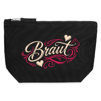 Bridal Shirt Bachelor Party Women Bachelorette Party Shirt - Canvas Zip Pouch 12 x 13 cm - black - Front