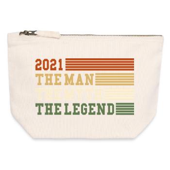 2021 The Man Myth Legend 2021 | Vintage!! - Canvas Reißverschluss-Täschchen (12 x 13 cm) - Naturweiß - Vorne