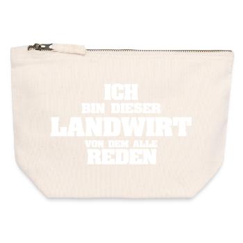 Arbeit Landwirt - Canvas Reißverschluss-Täschchen (12 x 13 cm) - Naturweiß - Vorne