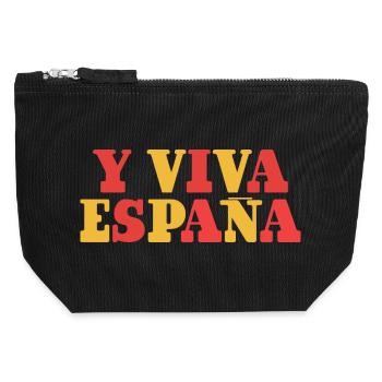 Y Viva España - Canvas Zip Pouch 12 x 13 cm - black - Front