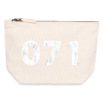 071 Leiden Zoeterwoude Voorschoten Noordwijk - Canvas Zip Pouch 12 x 13 cm - nature - Front