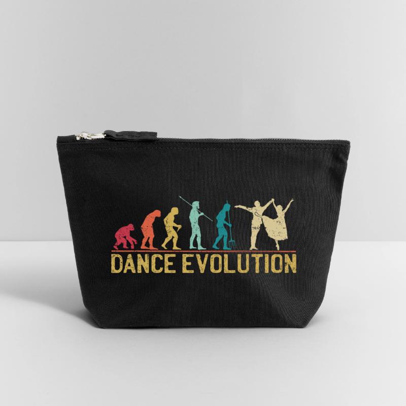Conception de silhouette d'évolution de la danse Pochette zippée en toile 12 x 13 cm