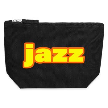 JAZZ - Canvas Reißverschluss-Täschchen (12 x 13 cm) - Schwarz - Vorne