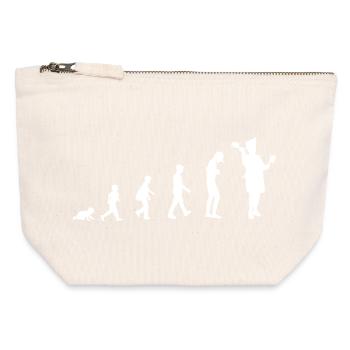 Évolution de bébé à boucher / métier - Pochette zippée en toile 12 x 13 cm - blanc naturel - Devant