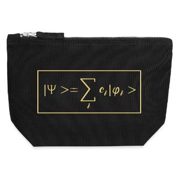 Quantum Physics Quantum Physics Quantum Leap - Canvas Zip Pouch 12 x 13 cm - black - Front