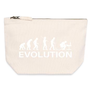 Programmer Evolution Computer Scientist Developer - Canvas Zip Pouch 12 x 13 cm - nature - Front