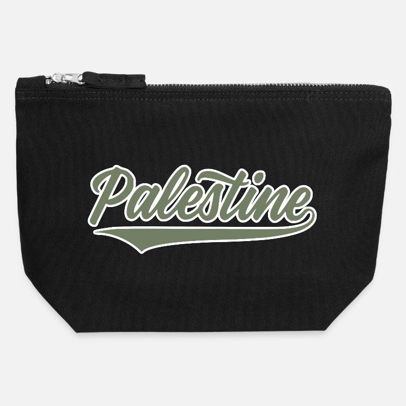 Palestine Baseball-style olivegreen-white - Canvas Reißverschluss-Täschchen (12 x 13 cm) - Schwarz