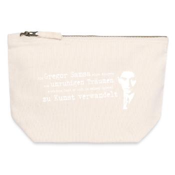 Franz Kafka-Beuys Transformation de l’entreprise | Gregor Samsa - Pochette zippée en toile 12 x 13 cm - blanc naturel - Devant