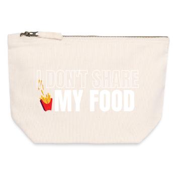 Don't Share My Food - Canvas Zip Pouch 12 x 13 cm - nature - Front