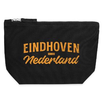 Eindhoven Nederland Vintage Font - Pochette zippée en toile 12 x 13 cm - noir - Devant