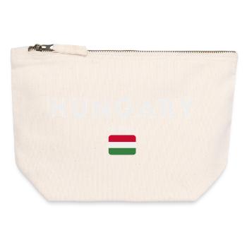 Ungarische Flagge, Ungarischer Stolz - Canvas Reißverschluss-Täschchen (12 x 13 cm) - Naturweiß - Vorne