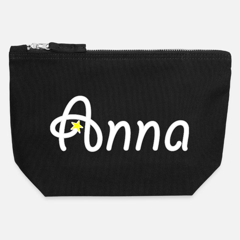 Anna - Canvas Zip Pouch 12 x 13 cm - black