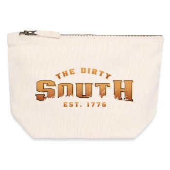 Vintage Dirty South - Canvas Reißverschluss-Täschchen (12 x 13 cm) - Naturweiß - Vorne