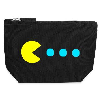 Retro Game - Canvas Reißverschluss-Täschchen (12 x 13 cm) - Schwarz - Vorne