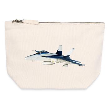 F/A-18 Super Hornet | F 18 | F18 | F/A18 | Hornet - Canvas Zip Pouch 12 x 13 cm - nature - Front