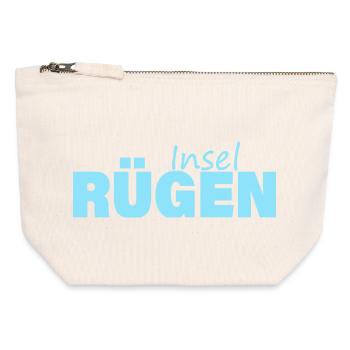 INSEL RÜGEN - Canvas Reißverschluss-Täschchen (12 x 13 cm) - Naturweiß - Vorne