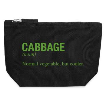 CABBAGE - Canvas Zip Pouch 12 x 13 cm - black - Front
