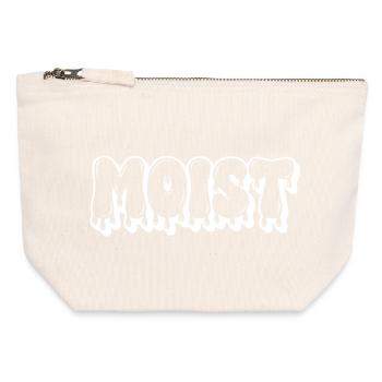 Moist Dripping Text - Canvas Zip Pouch 12 x 13 cm - nature - Front