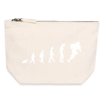 Évolution du bébé au joueur de football américain - Pochette zippée en toile 12 x 13 cm - blanc naturel - Devant