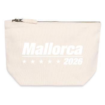 Mallorca 2026 Malle Urlaub - Canvas Reißverschluss-Täschchen (12 x 13 cm) - Naturweiß - Vorne