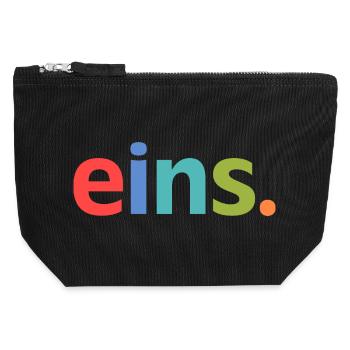 1st birthday one 1 year - Canvas Zip Pouch 12 x 13 cm - black - Front