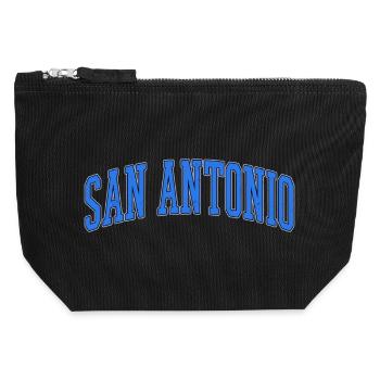 San Antonio Varsity Arc - Canvas Reißverschluss-Täschchen (12 x 13 cm) - Schwarz - Vorne