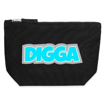 Digga - Allemagne du Nord, effrontée et culte depuis longtemps. - Pochette zippée en toile 12 x 13 cm - noir - Devant